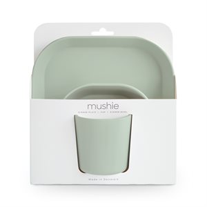 Mushie Dinnerware Set - Square - Sage